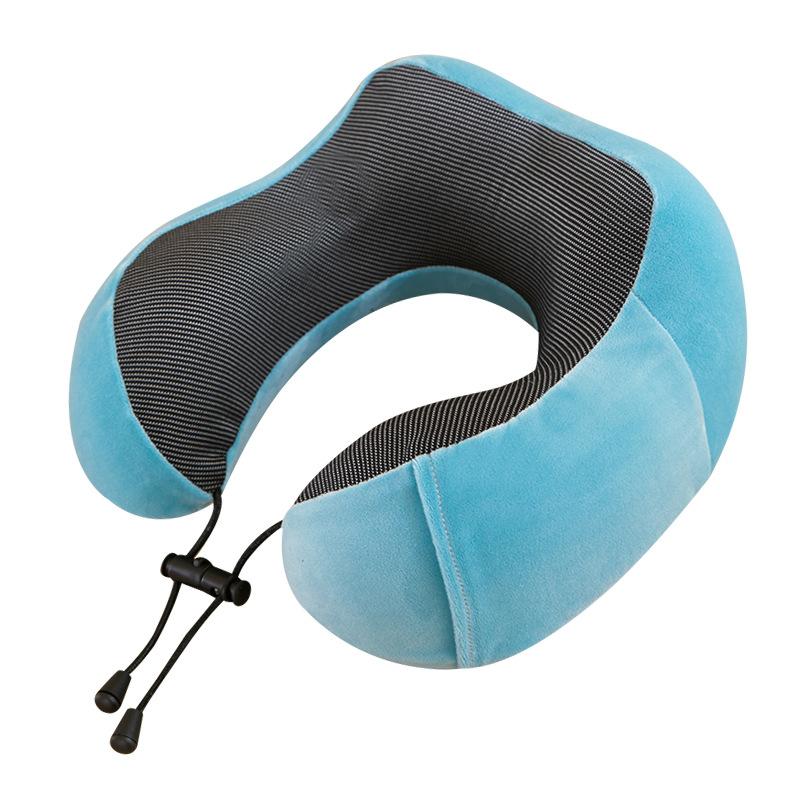 U-vormig memory foam reiskussen voor nekondersteuning in het vliegtuig