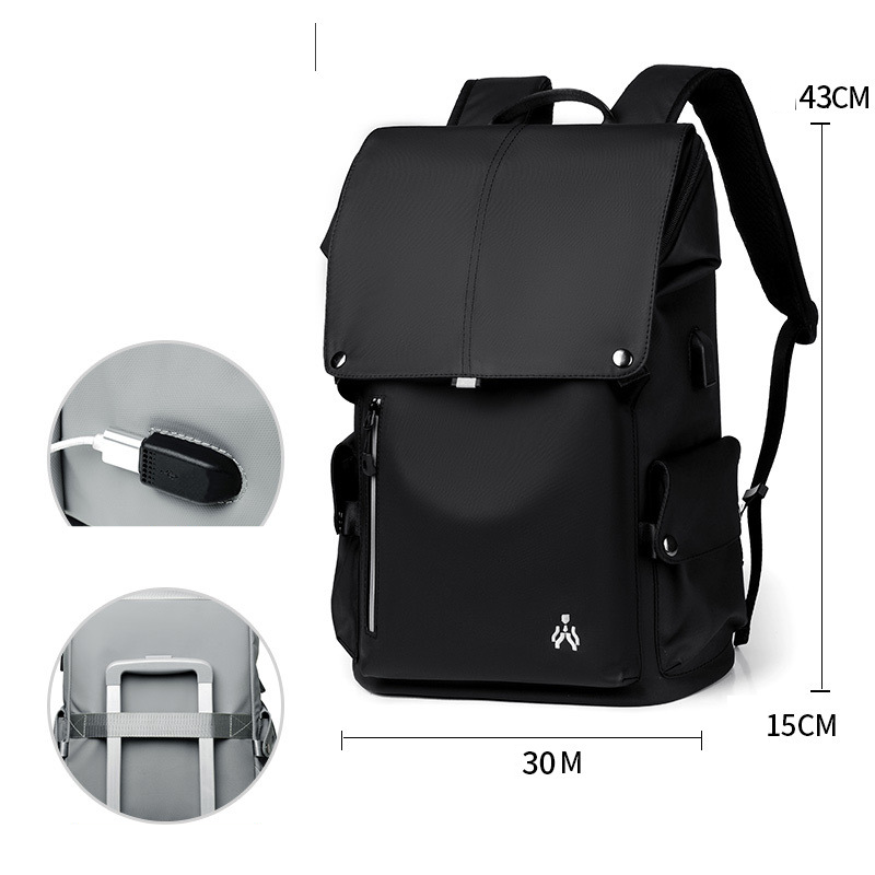 Unisex dagrugzak met gequilt ruitpatroon en apart laptopvak